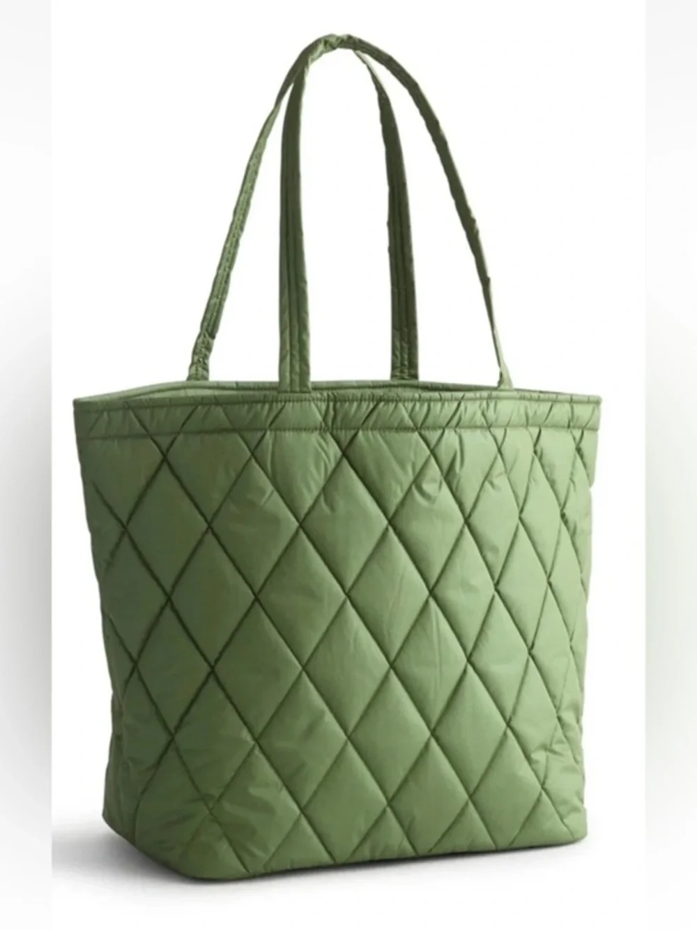 Vera Bradley Quilted Tote in Olive Green shimmer NWT